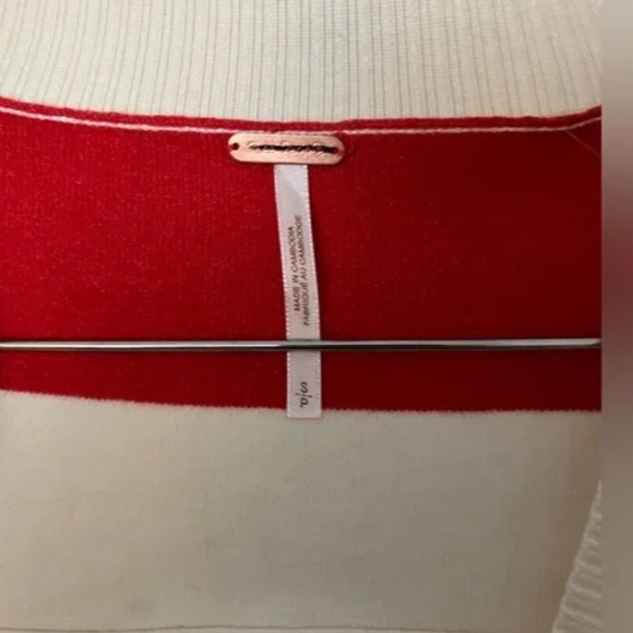 Free People League of Her Own Striped Cardigan in Americana Combo sz S EUC $198R - Picture 9 of 11